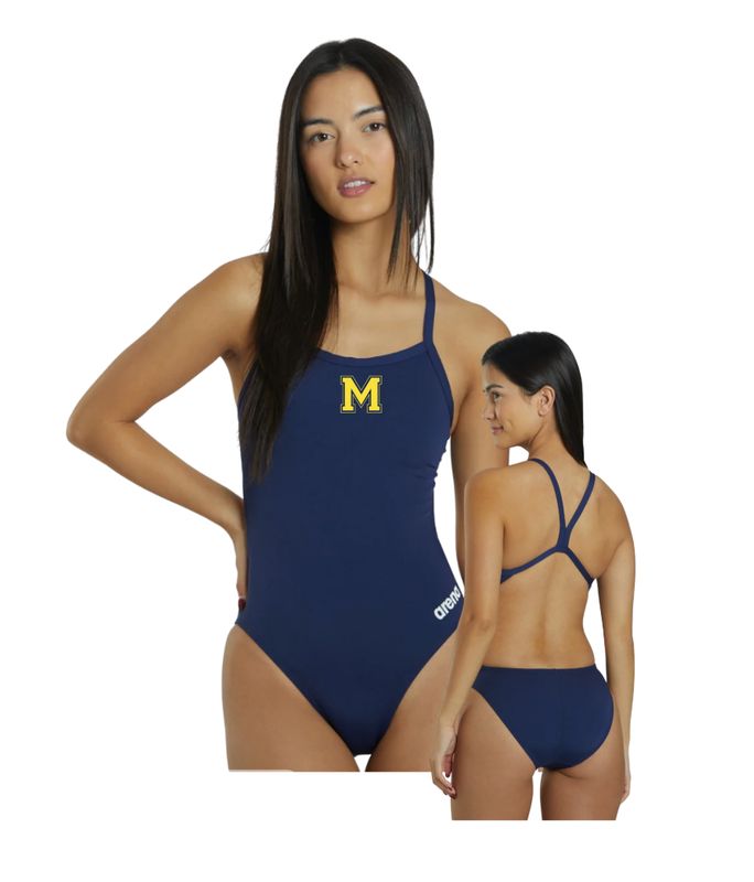 Midlothian Trojans Arena Thin Strap/Cut Out Back Suit with Logo - Challenge Back Midlothian Trojans Arena Thin Strap/Cut Out Back Suit with Logo - Challenge Back