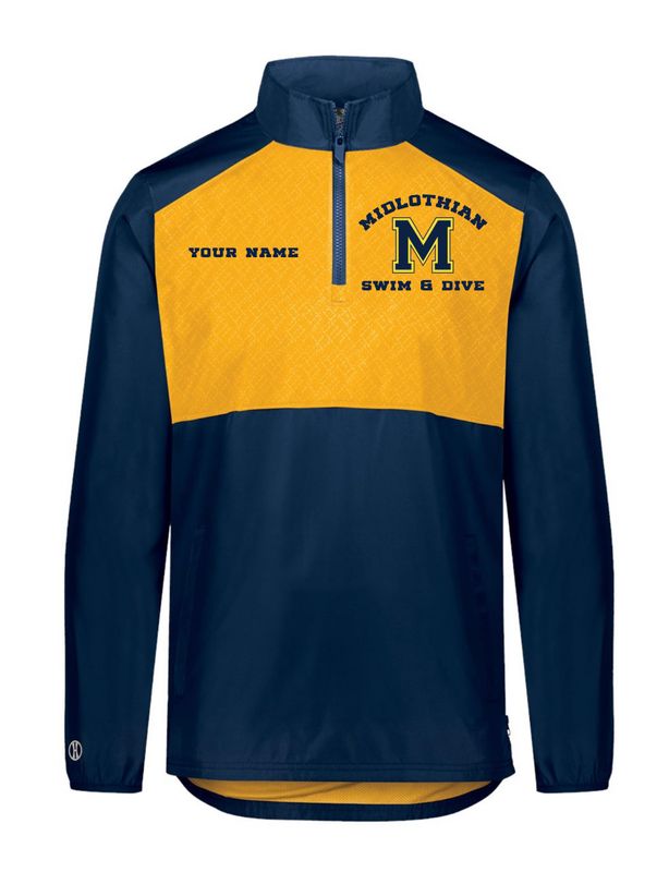 Midlothian Trojans Team UNIFORM Embroidered Warm Up Pullover Jacket Midlothian Trojans Team UNIFORM Embroidered Warm Up Pullover Jacket