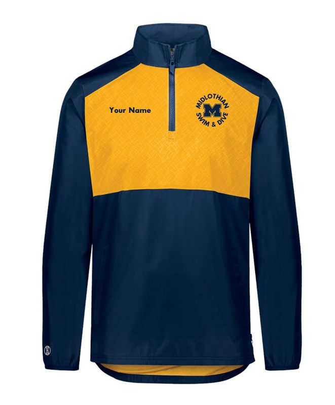 Midlothian Trojans Team UNIFORM Embroidered Warm Up Pullover Jacket