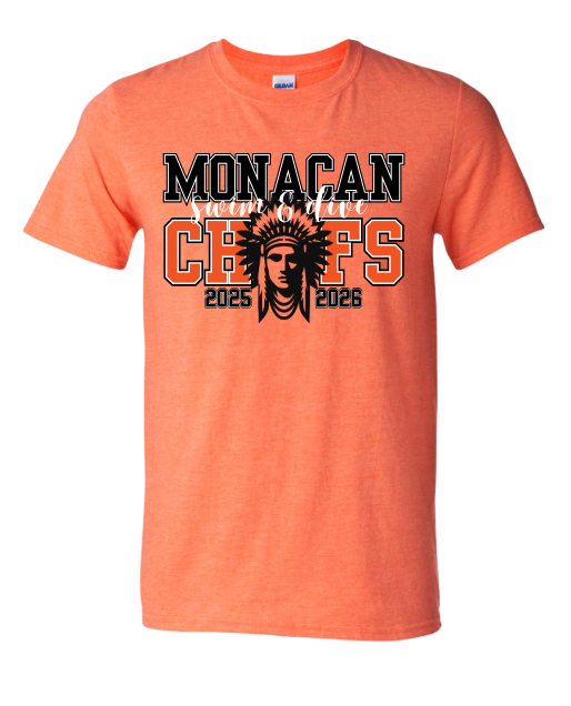 Monacan Chiefs Team Short Sleeve T-Shirt - Design 8