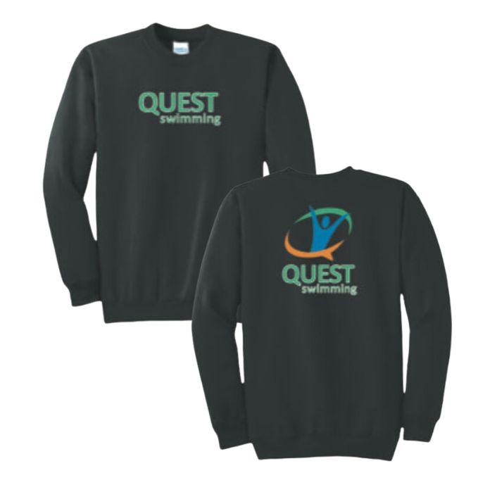 Quest Swimming Team Crew Sweatshirt Quest Swimming Team Crew Sweatshirt