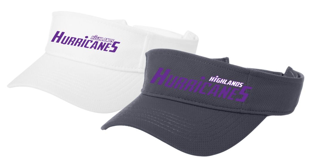 The Highlands Hurricanes Embroidered Visor - White Or Graphite The Highlands Hurricanes Embroidered Visor - White Or Graphite