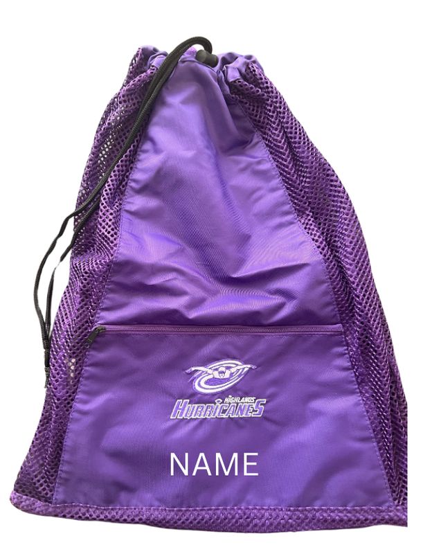 The Highlands Hurricanes Embroidered Mesh Backpack- Purple