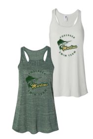 Foxcreek Marlins Ladies Flowy Racerback Tank - Forest Marble or White - Adult