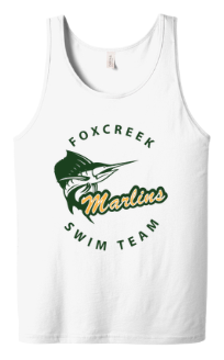 Foxcreek Marlins Unisex Jersey Tank Top - White - Adult & Youth