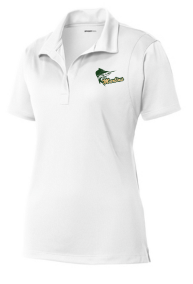 Foxcreek Marlins Ladies Moisture Wick Polo with Embroidered Logo Foxcreek Marlins Ladies Moisture Wick Polo with Embroidered Logo