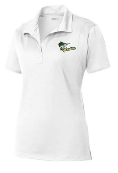 Foxcreek Marlins Ladies Moisture Wick Polo with Embroidered Logo