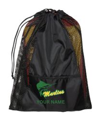 Foxcreek Marlins Embroidered Mesh Backpack- Black