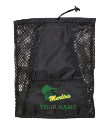 Foxcreek Marlins Embroidered Mesh Backpack- Black