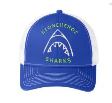 Stonehenge Sharks Custom Embroidered Snapback Trucker Cap Hat