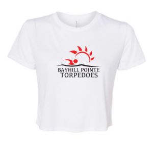 Bayhill Pointe Torpedoes  Ladies Crop Tee T-Shirt - White