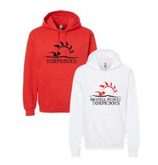 Bayhill Pointe Torpedoes Hoodie Sweatshirt - Red or White Bayhill Pointe Torpedoes Hoodie Sweatshirt - Red or White