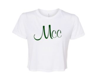 Meadowbrook MCC Piranhas Ladies Crop Tee T-Shirt - White