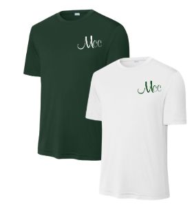 Meadowbrook MCC Piranhas MENS Moisture Wick Tee - Forest Green or White