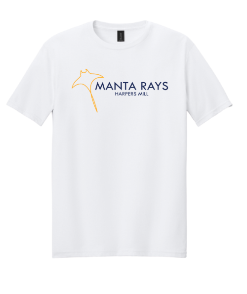 Harpers Mill Manta Rays TEAM T-Shirt - White, Navy, Heather Navy, Heather Irish Green or Sport Grey- Youth & Adult Sizes - with Optional Personalization
