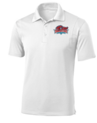 Charter Colony Crimson Crocs Mens Moisture Wick Polo with Embroidered Logo
