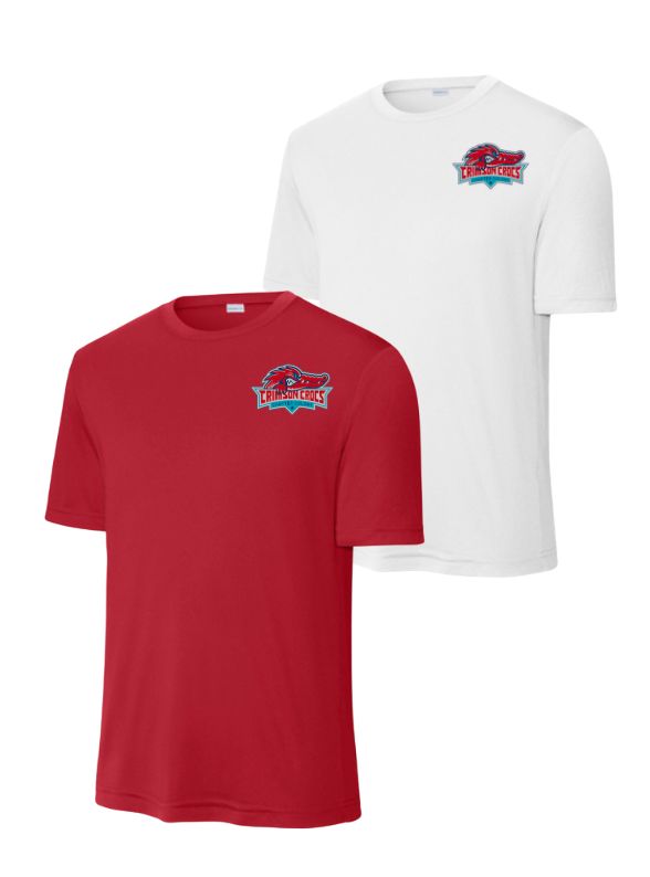 Charter Colony Crimson Crocs  Mens Moisture Wick Tee