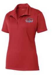 Charter Colony Crimson Crocs Ladies Moisture Wick Polo with Embroidered Logo