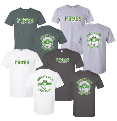 Gregorys Pond Team T-Shirt - White, Charcoal, Sport Grey or Dark Heather