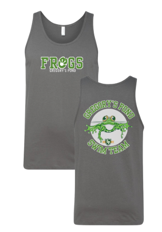 Gregorys Pond Team Unisex Jersey Tank Top - White or Asphalt - Adult
