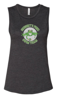Gregorys Pond Ladies Muscle Tank Top - Dark Grey Heather, White or Athletic Grey - Gregory's Pond Design - Adult