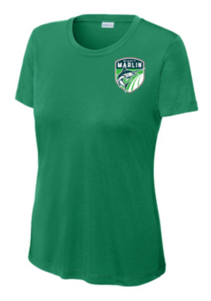 Smoketree Mighty Marlin Ladies Moisture Wick Tee - Kelly Green or White - Adult