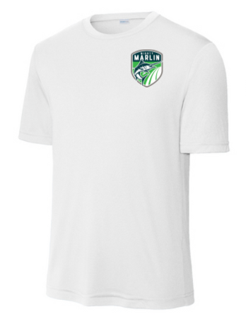 Smoketree Mighty Marlin Mens Moisture Wick Tee - White or Kelly Green - Adult