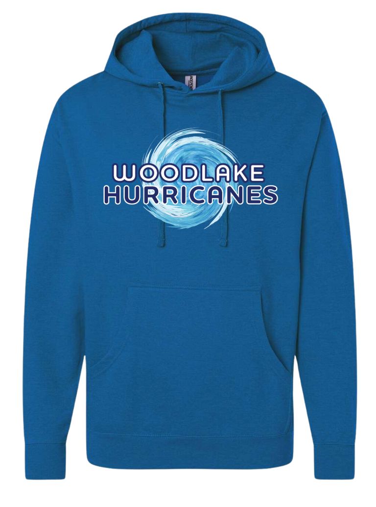 Woodlake Hurricanes Team Hooded Sweatshirt - Royal Heather - Youth & Adult Sizes