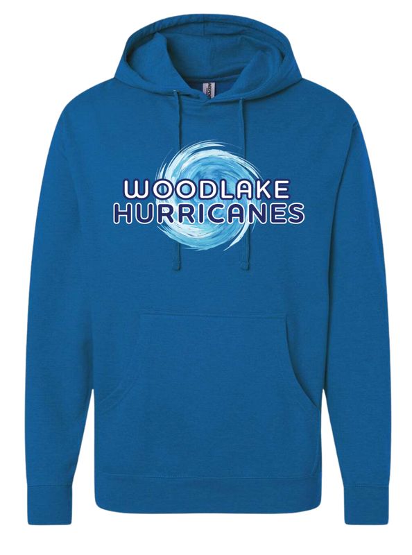 Woodlake Hurricanes Team Hooded Sweatshirt - Royal Heather - Youth & Adult Sizes