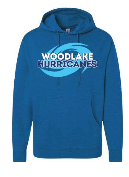 Woodlake Hurricanes Team Hooded Sweatshirt - Royal Heather - Youth & Adult Sizes