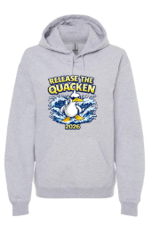 Queensmill Quackers Hoodie Sweatshirt - Sport Grey- 2 Design Options - Youth & Adult Sizes