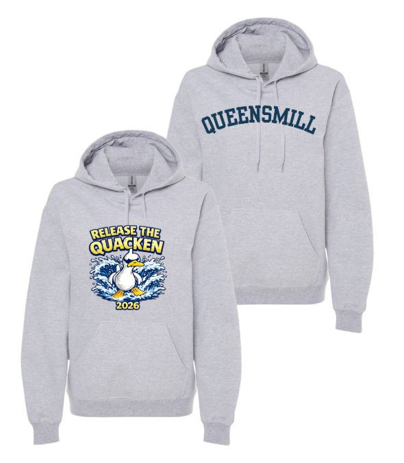 Queensmill Quackers Hoodie Sweatshirt - Sport Grey- 2 Design Options - Youth & Adult Sizes Queensmill Quackers Hoodie Sweatshirt - Sport Grey- 2 Design Options - Youth & Adult Sizes