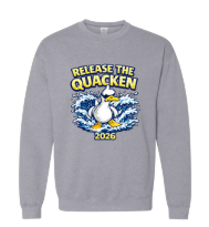 Queensmill Quackers  Crew Sweatshirt - Sport Grey -  2 Designs - Adult & Youth Sizes