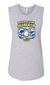Queensmill Quackers Custom Ladies Muscle Tank Top - Athletic Heather - 2 Design Options - Adult