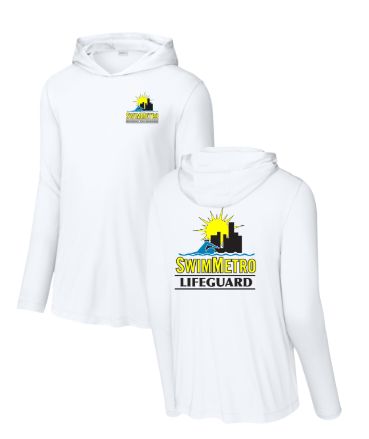 SwimMetro Uniform LIFEGUARD UV Pro Moisture Wicking Long Sleeve T-Shirt with Hood