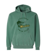 ​Foxcreek Marlins Custom Team Hoodie Sweatshirt - COMFORT COLORS - Light Green - 2 Design Options - Adult