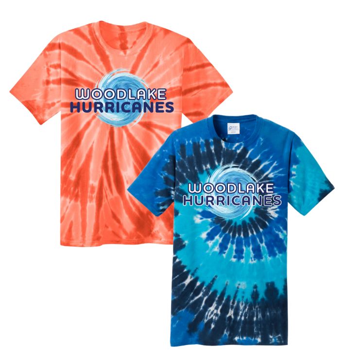 Woodlake Hurricanes Tie Dye Tee T-Shirt - Ocean Rainbow or Orange Woodlake Hurricanes Tie Dye Tee T-Shirt - Ocean Rainbow or Orange