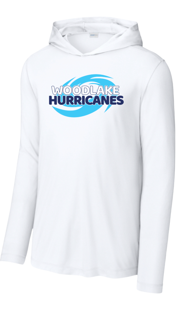 Woodlake Hurricanes UV Pro Long Sleeve Hoodie Tee - Royal or White -  Adult