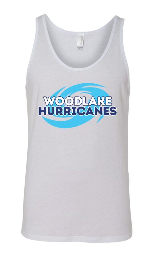 Woodlake Hurricanes Unisex Jersey Tank Top - White - Youth & Adult