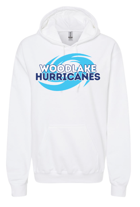 Woodlake Hurricanes Hoodie Sweatshirt - White or Sport Grey - Adult & Youth