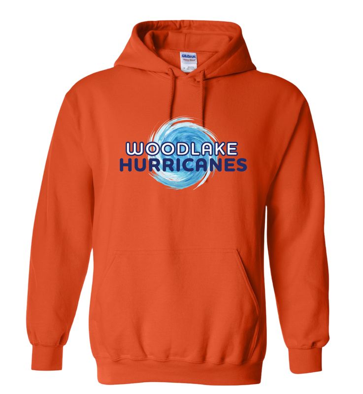 Woodlake Hurricanes Team Hooded Sweatshirt - Orange