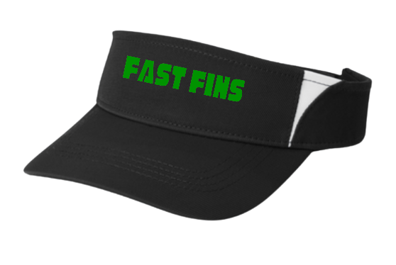 Foxcroft FAST Fins Custom Embroidered Visor - Black/White