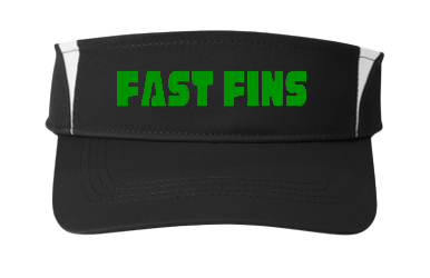 Foxcroft FAST Fins Custom Embroidered Visor - Black/White
