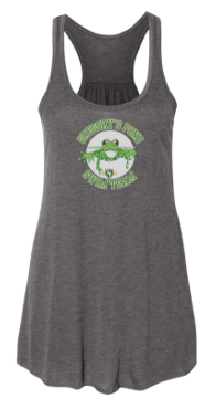 Gregorys Pond Ladies & Girls Flowy Racerback Tank - Athletic Grey, Dark Grey Heather or White - Gregory's Pond Design - Adult & Youth Sizing
