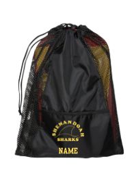 Shenandoah Sharks Embroidered Mesh Backpack- Black