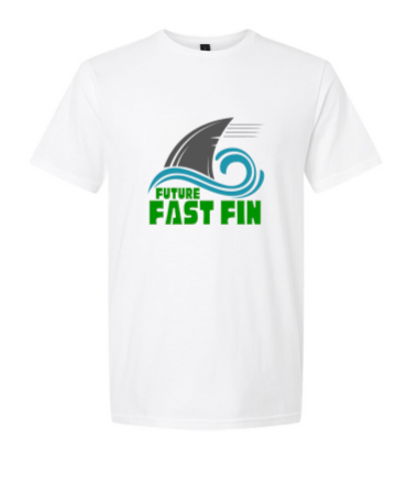 Foxcroft FAST Fins Custom T-Shirt - White or Sport Grey - "FUTURE Fast Fin Team Logo" - Toddler & Youth Sizes
