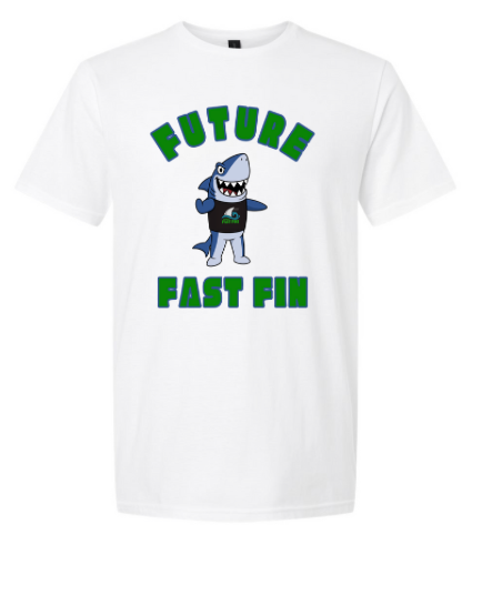 Foxcroft FAST Fins Custom T-Shirt - White or Sport Grey - "FUTURE Fast Fin Featuring FINN" - Toddler & Youth Sizes
