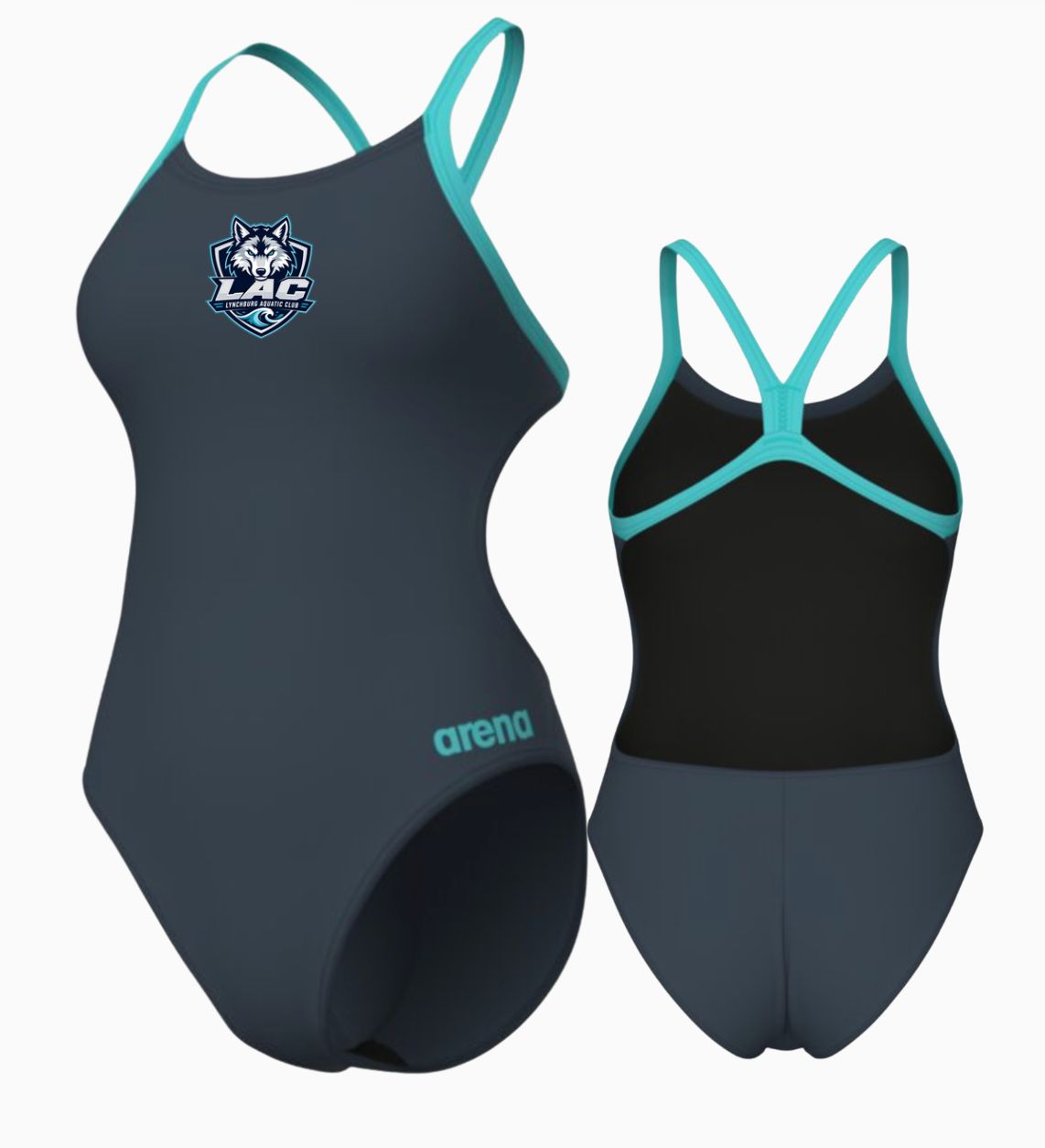 LAC Lynchburg Aquatic Club Arena Challenge Back with Team Logo - Thin Strap/Cut Out Back Suit LAC Lynchburg Aquatic Club Arena Challenge Back with Team Logo - Thin Strap/Cut Out Back Suit