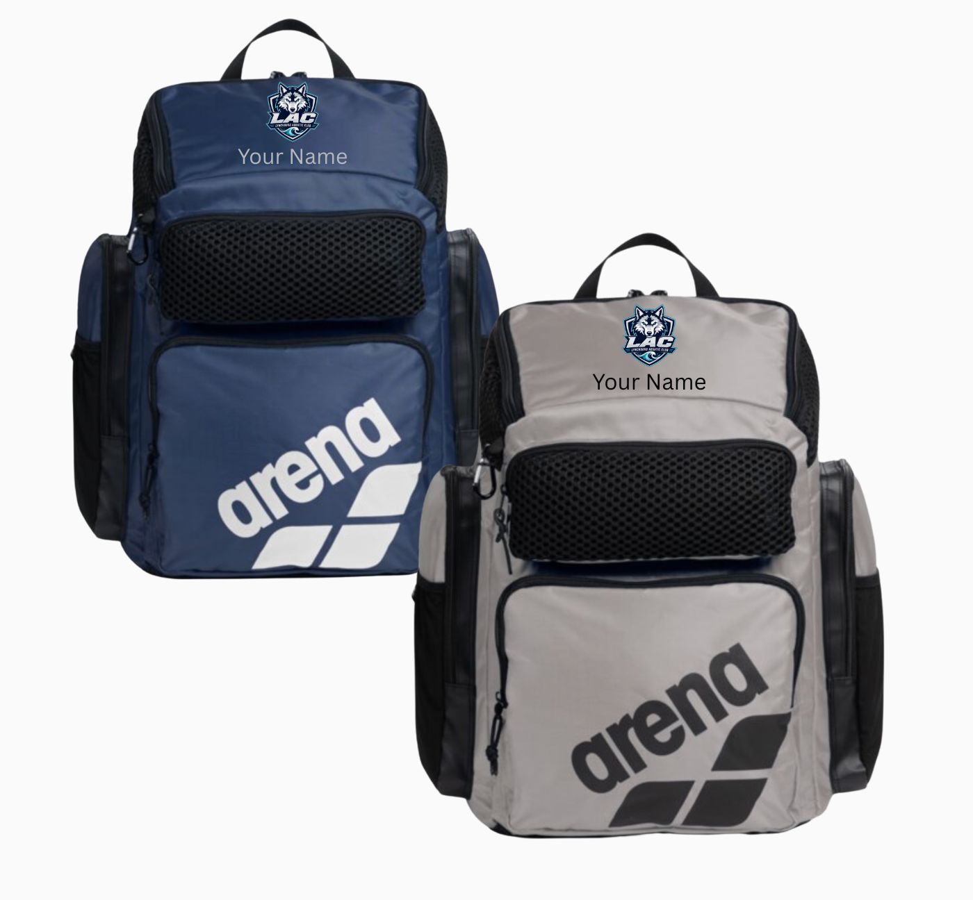 LAC Lynchburg Aquatic Club Arena One Go Backpack 45L with Embroidered Logo - Navy or Ice LAC Lynchburg Aquatic Club Arena One Go Backpack 45L with Embroidered Logo - Navy or Ice