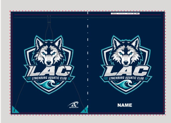 Lynchburg Aquatic Club LAC CUSTOM Team Mesh Bag with Name Lynchburg Aquatic Club LAC CUSTOM Team Mesh Bag with Name